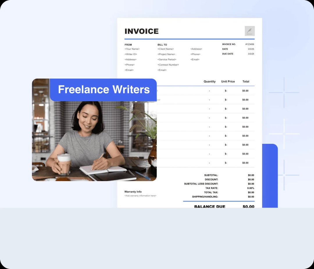 Freelance Writers Invoice Template