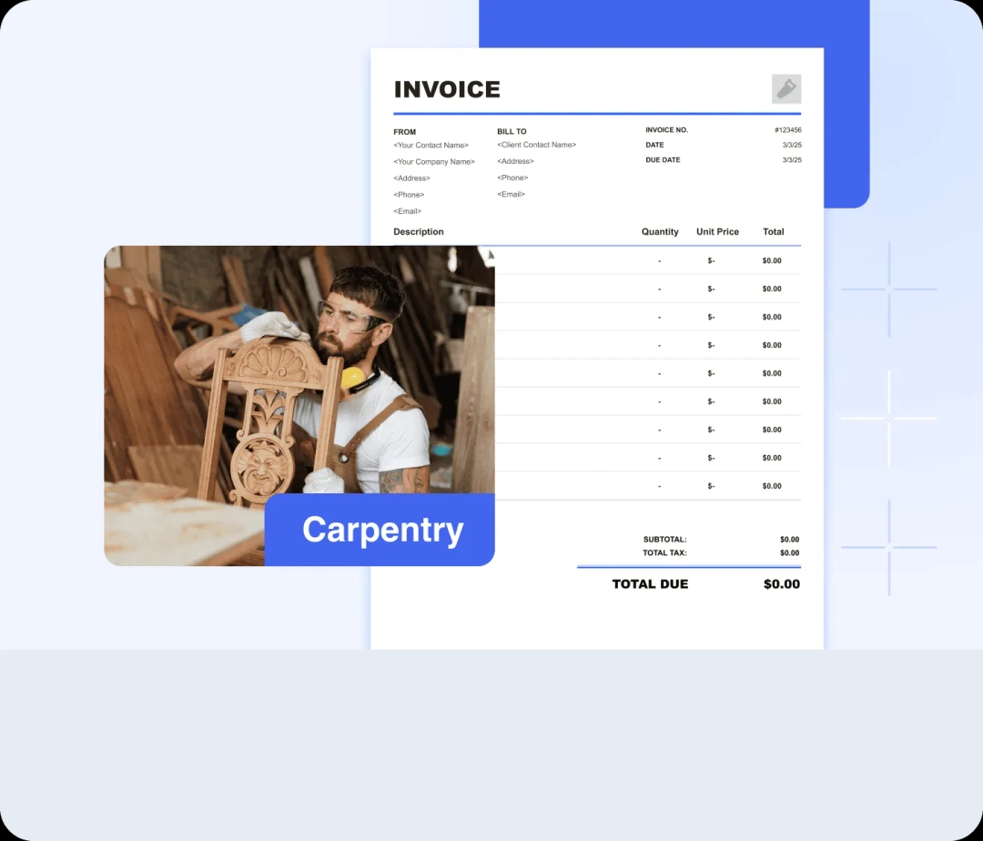 Carpentry Invoice Templates