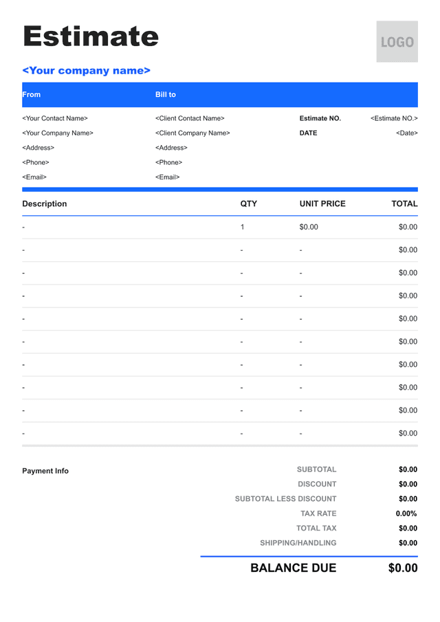 Project Detail template preview