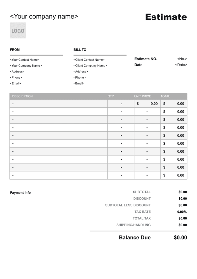 Clean Gray template preview