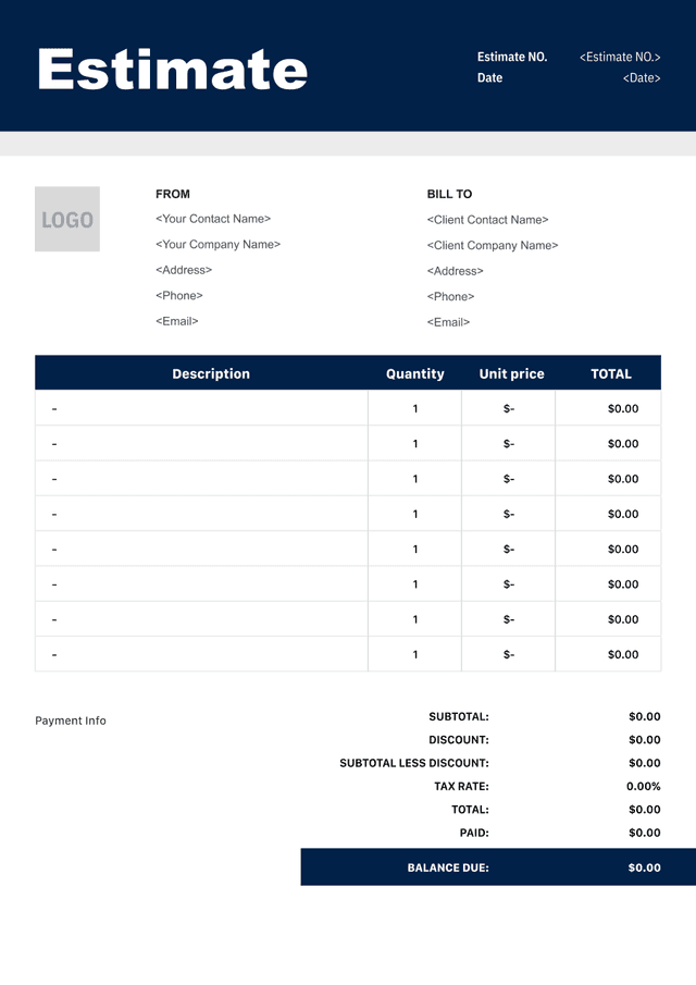 Business Blue template preview