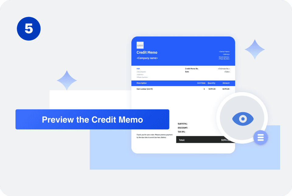 Step 5: Review and Generate Your Credit Memo