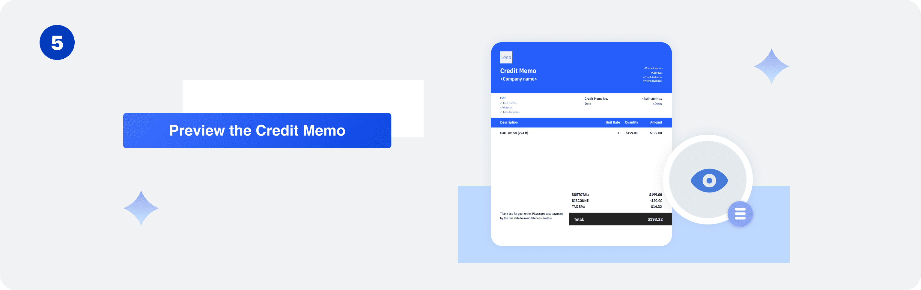 Step 5: Review and Generate Your Credit Memo