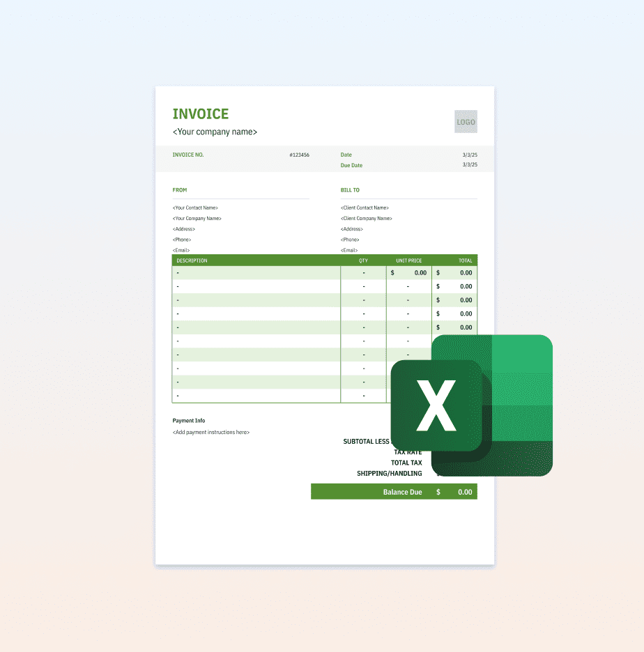 Excel invoice templates