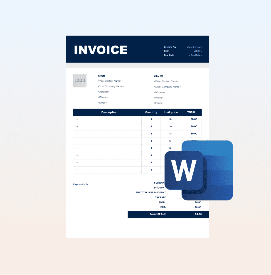 Word invoice templates
