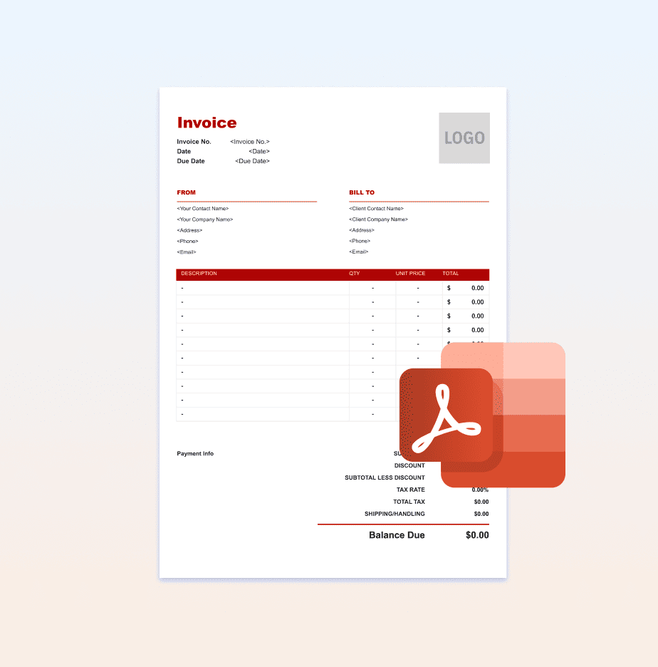 PDF invoice templates
