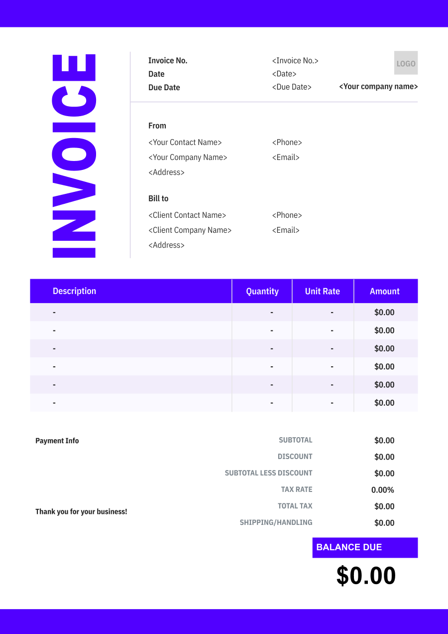 Modern invoice template