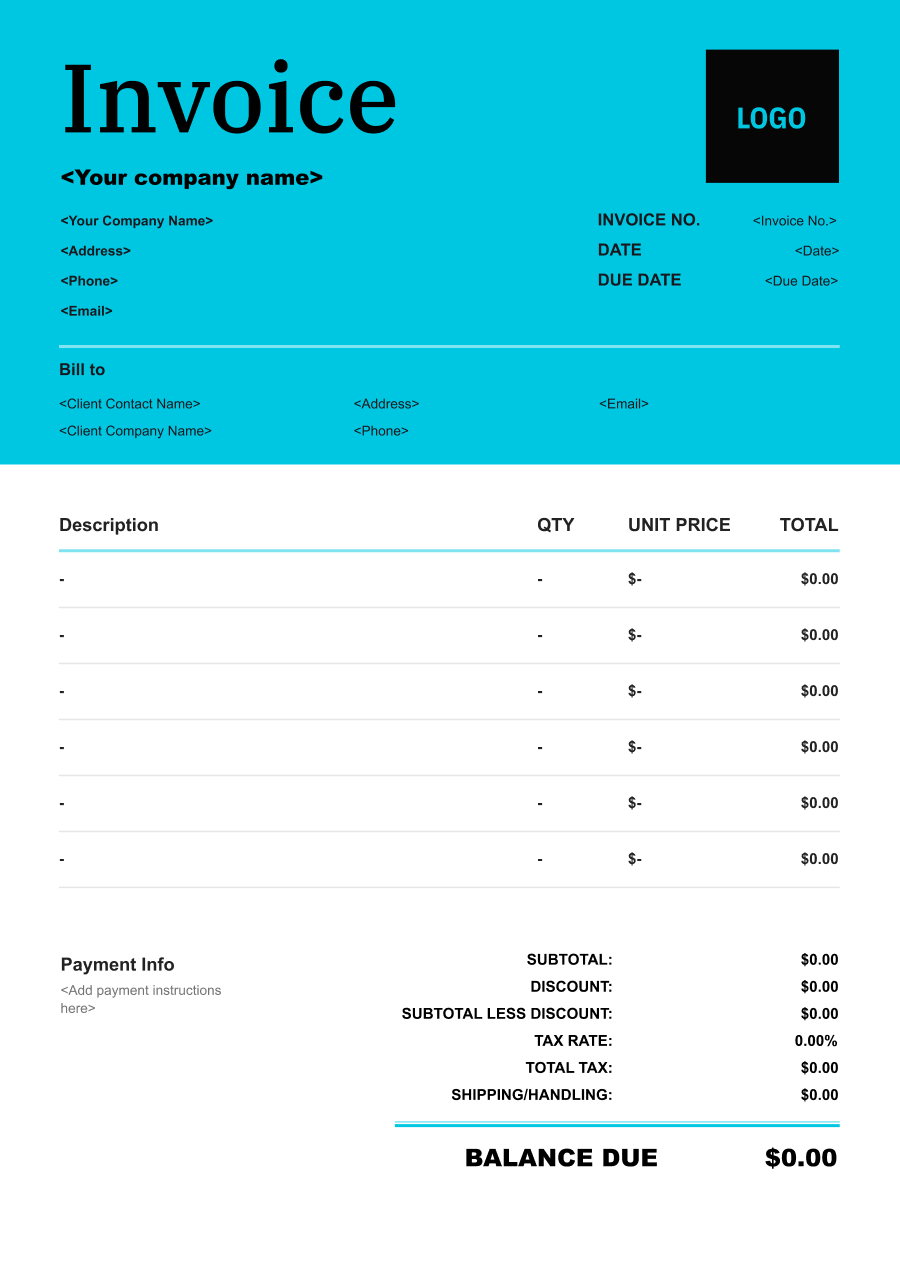 Corporate Invoice Template