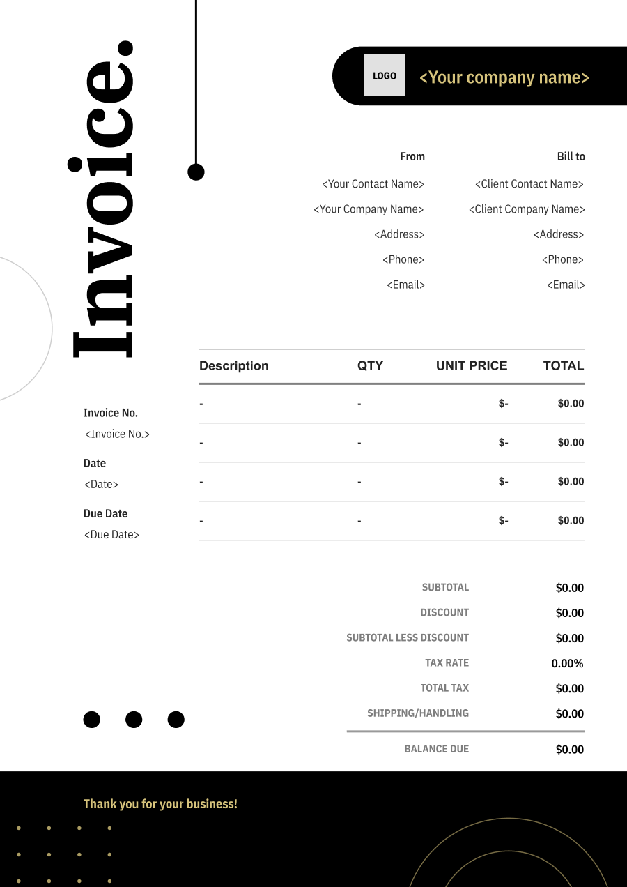 Standard Invoice Template