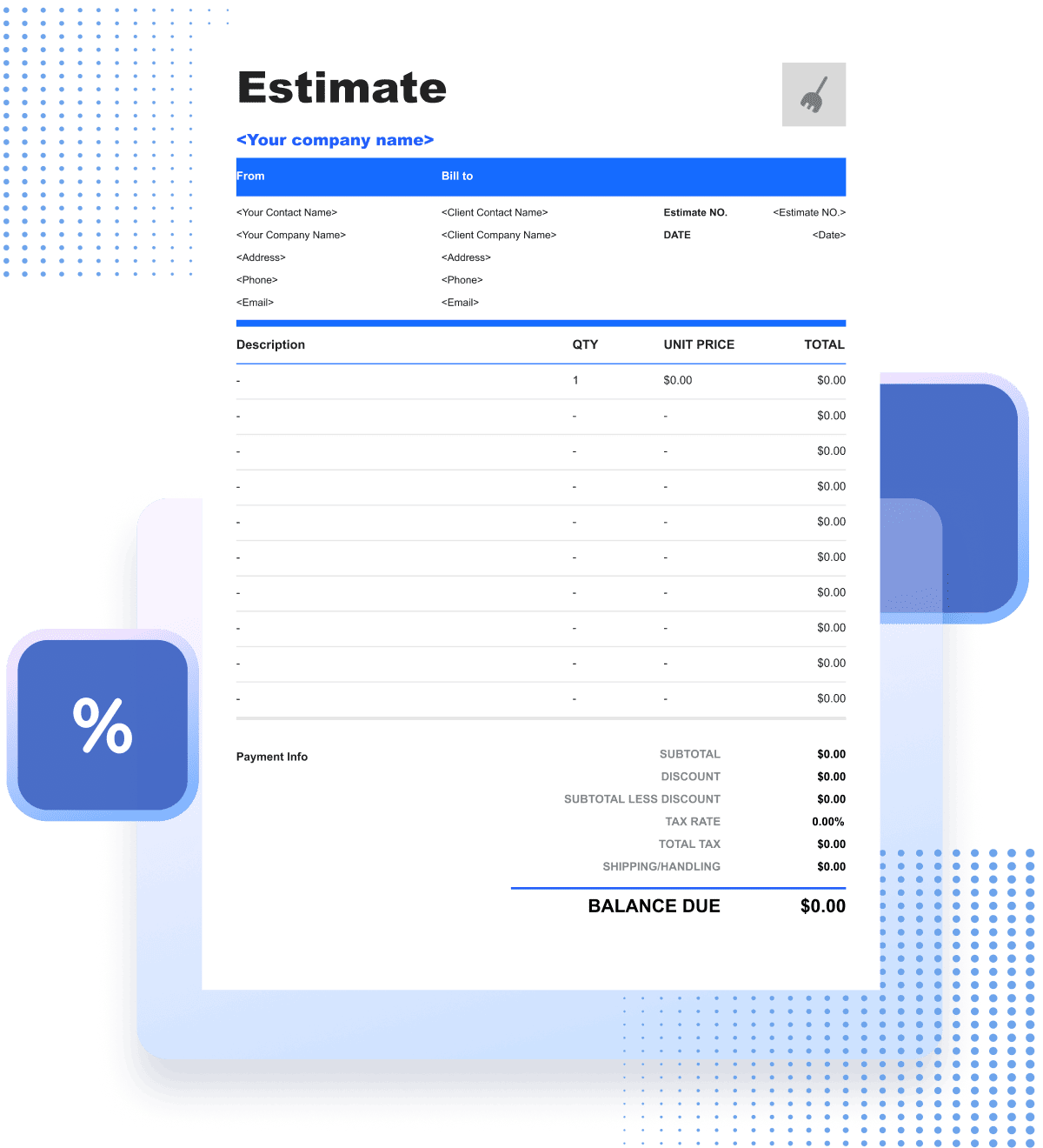 Cleaning estimate template preview