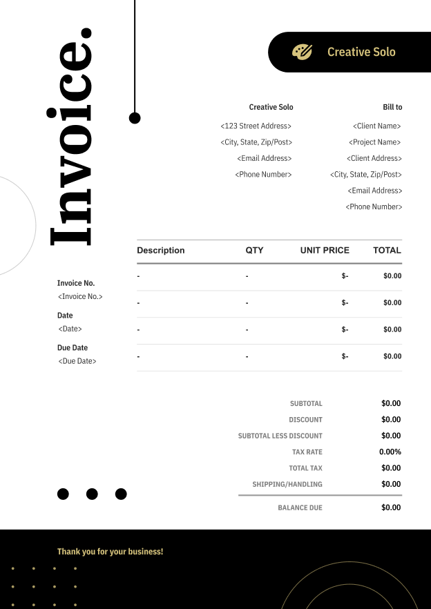 Standard Invoice Template